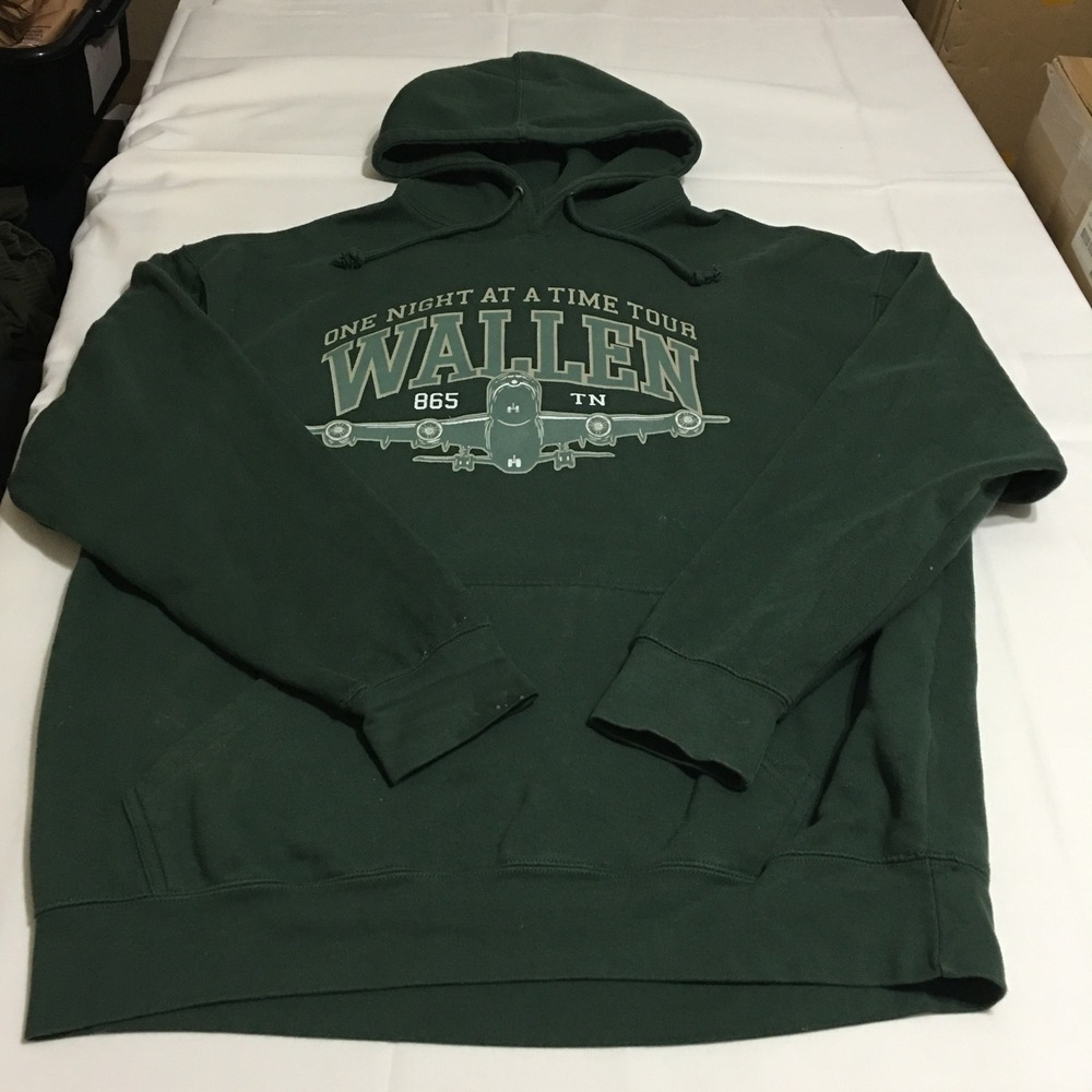 Morgan Wallen Hoodie XL Green One Night At A Time 2024 Tour Concert